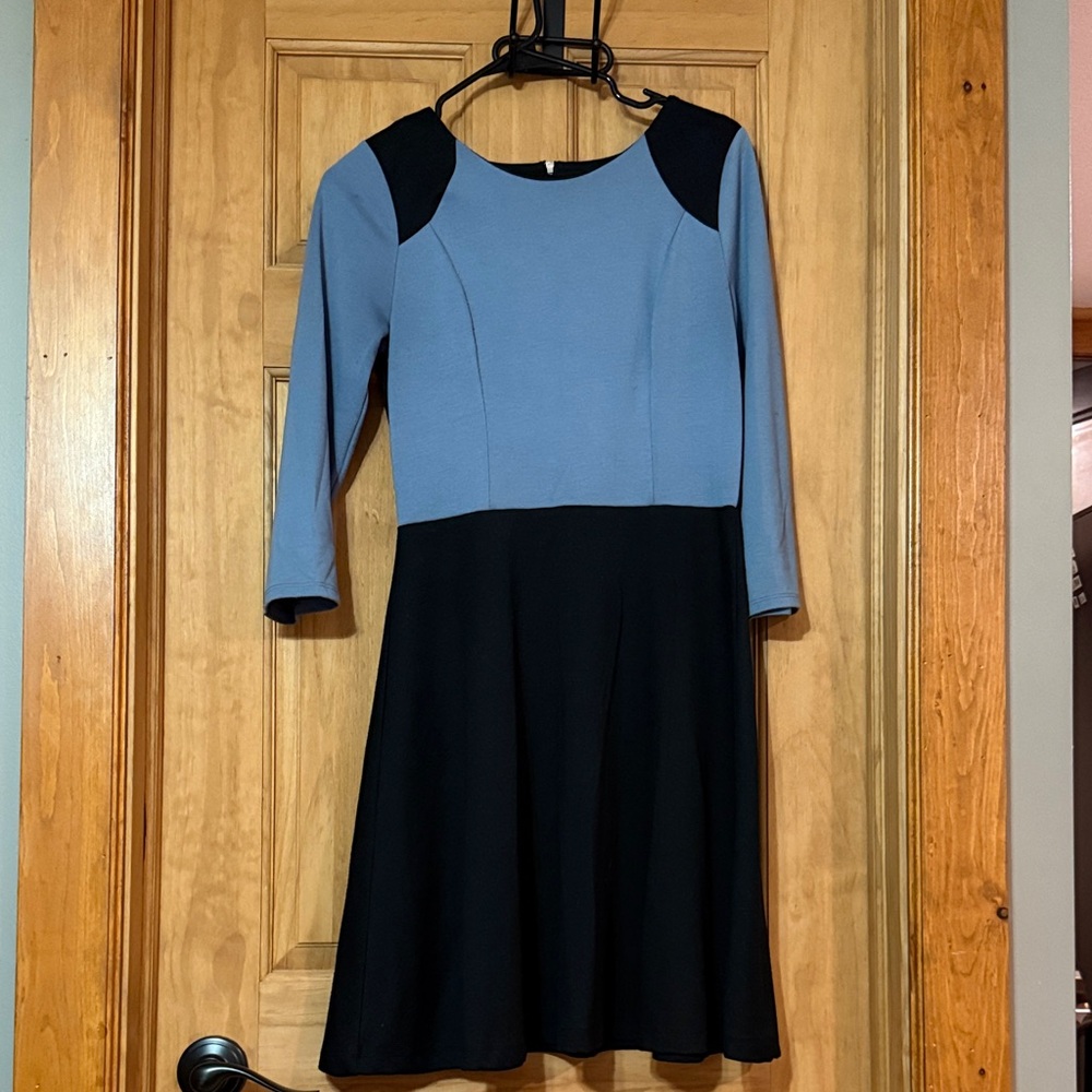 The Limited Blue and Black Long Sleeve Dress